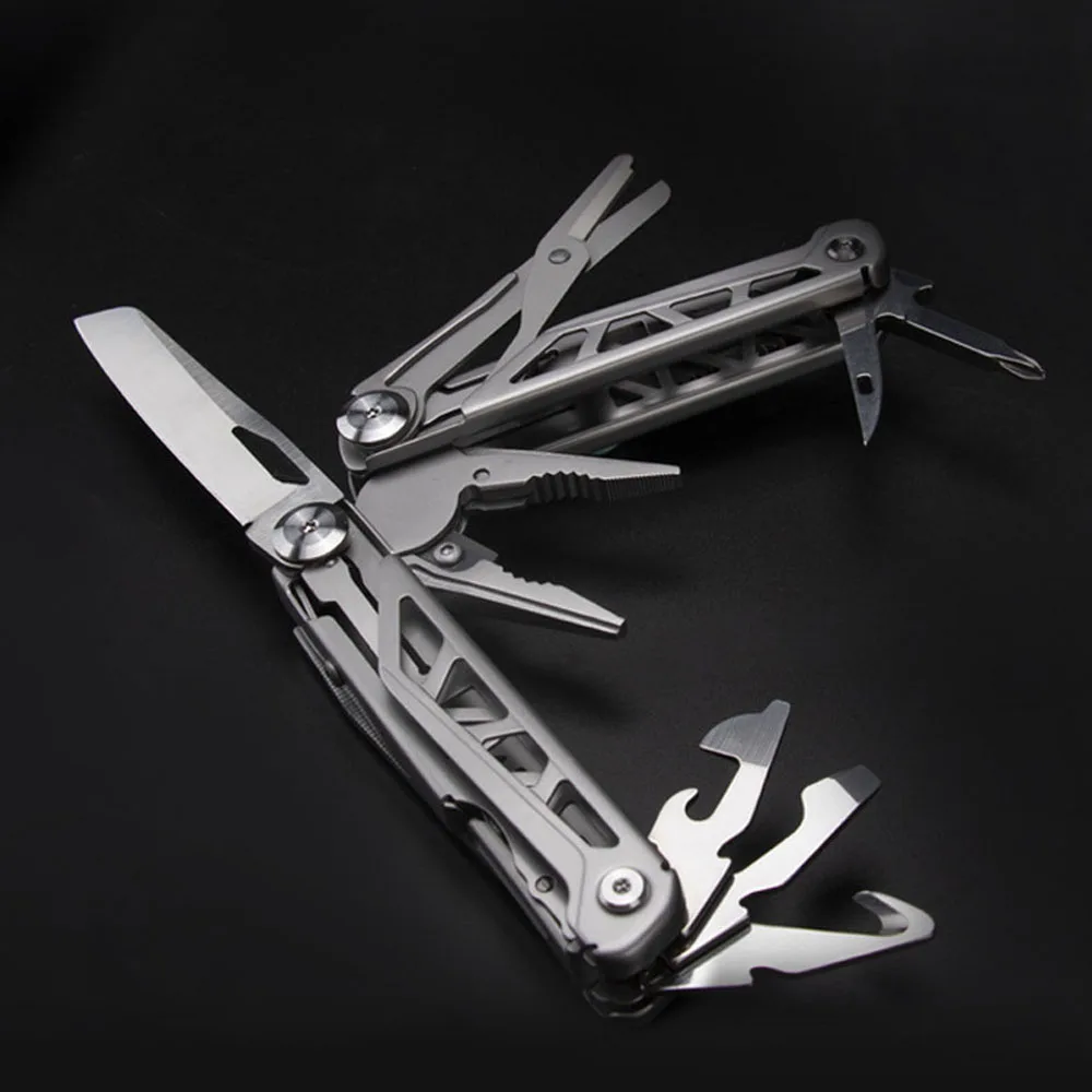 Nextool EDC Llavero multiherramienta, 10 en 1 mini cuchillo de bolsillo  multiherramienta con alicates de nariz de aguja, tijeras, mini útiles