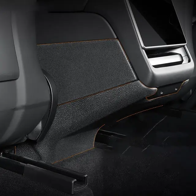 Tesla Model Y Juniper (2025) Center Console Side & Rear Seat Anti-Kick Mats – Full TPE Protective Cover for Rear Seat Kick Protection 2