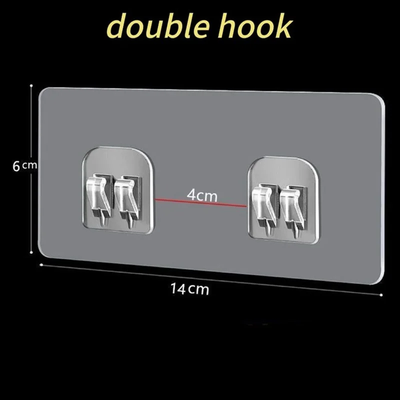 Adhesive Shower Caddy Hook and Soap Holder for Bathroom and Kitchen Storage