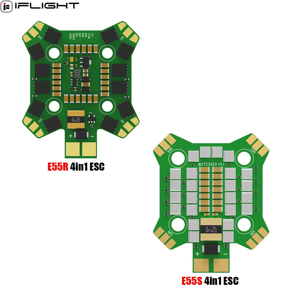 

IFlight BLITZ Mini E55R / E55S BLHeli32 2-6S ESC DShot150/300/600/MultiShot/OneShot 20x20mm for RC FPV Freestyle Racing Drone