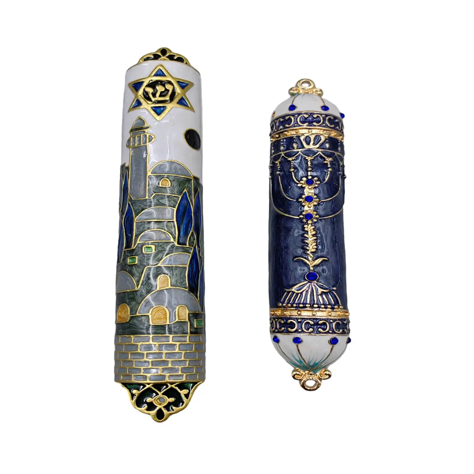 

Jewish Mezuzah Case Cover Symbol of Prosperity Door Ornament for Welcoming and Protection Easily Install Multifunctional Sturdy