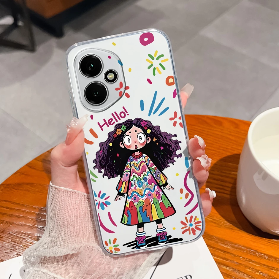 Pretty Flowers Transparent TPU Bumper Protective Cover