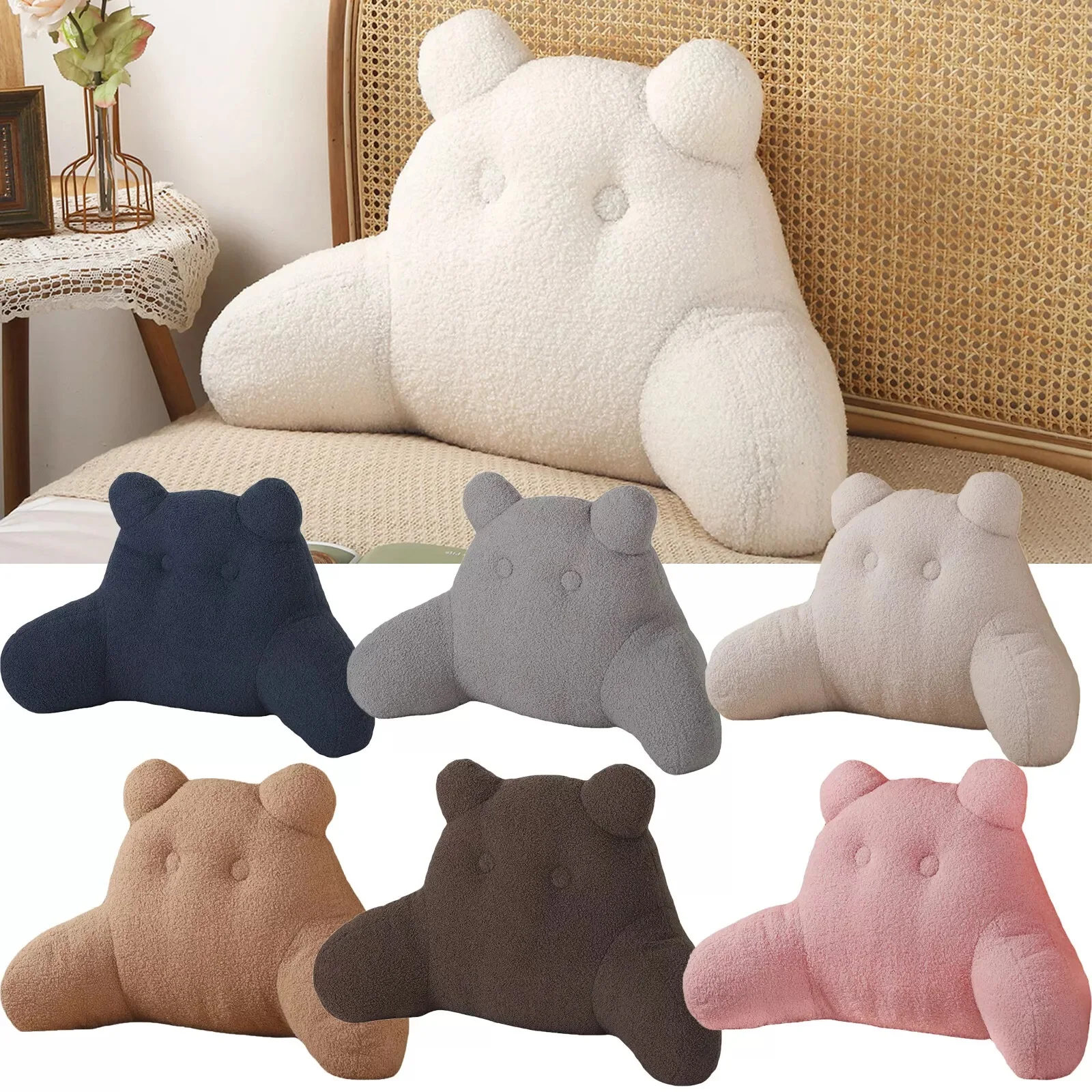 Cute Back Lounge Pillow Reading Pillows For Bed Backrest With Arms