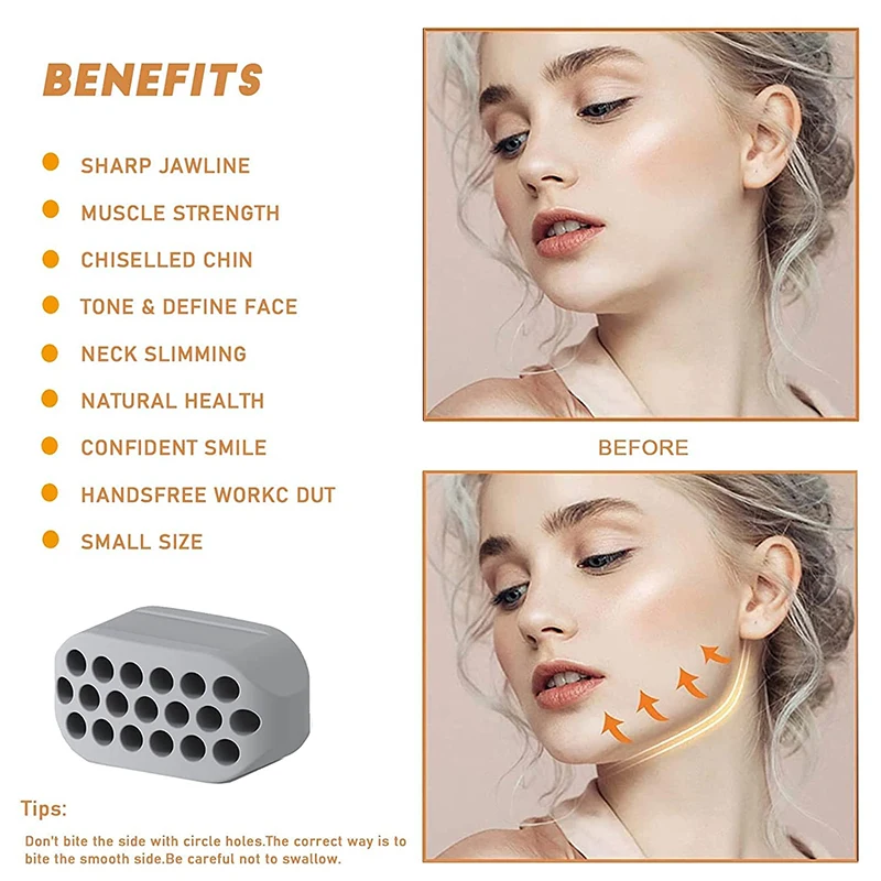 1pcs Jaw Exerciser with Box Redefine Jawline Trainer Double Chin Jawliner  Facial Chew Bite Muscle Anti-stress Face Fitness Ball - AliExpress