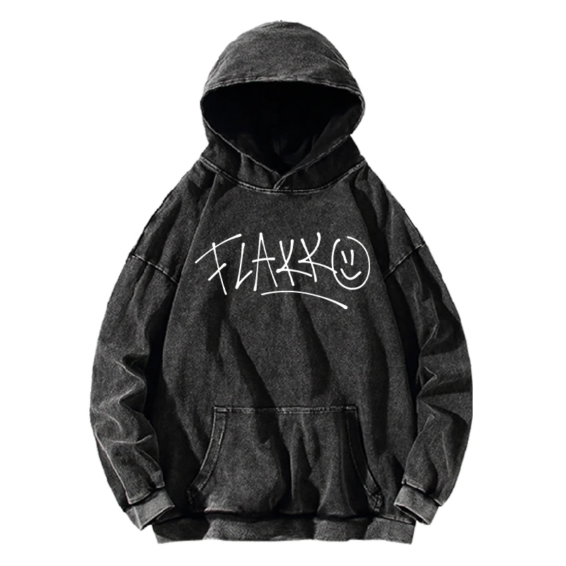 Flakk Rels B Printed Hoodies For Men Women Long Sleeves Sweatshirts Autumn Winter Vintage Washed Cotton Hooded Streetwear 2