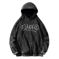 Flakk Rels B Printed Hoodies For Men Women Long Sleeves Sweatshirts Autumn Winter Vintage Washed Cotton Hooded Streetwear 2