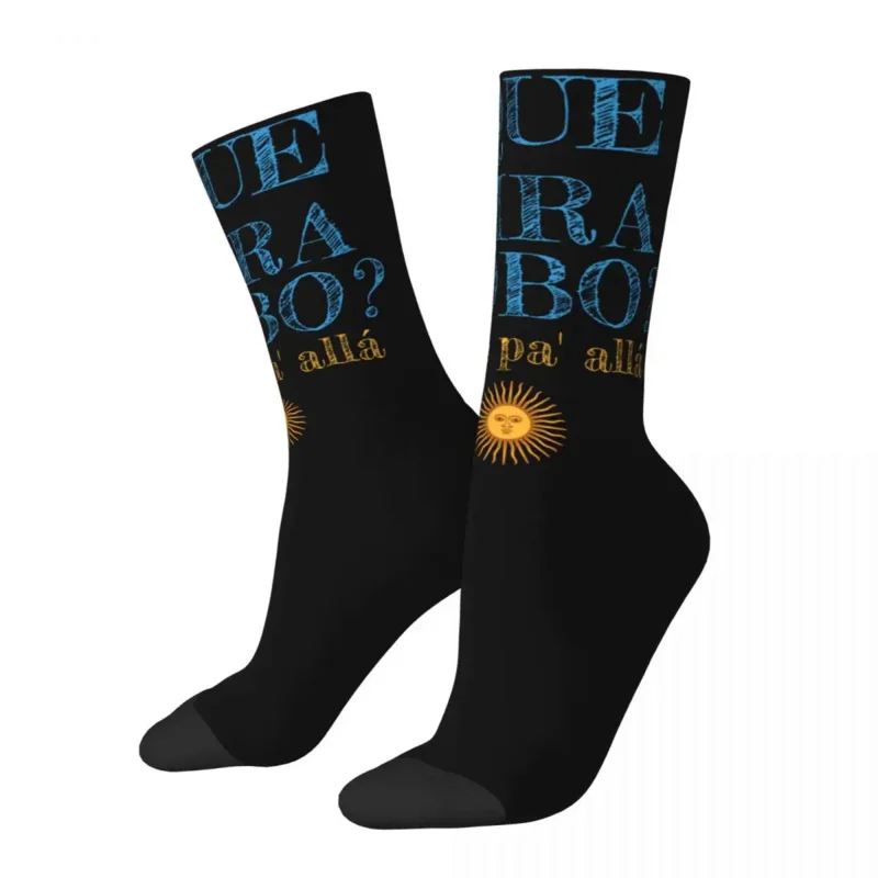 

All Season Socks Que Miras Bobo Argentina Frase Viral Meme Merch for Male Breathable Stockings All Season Gifts