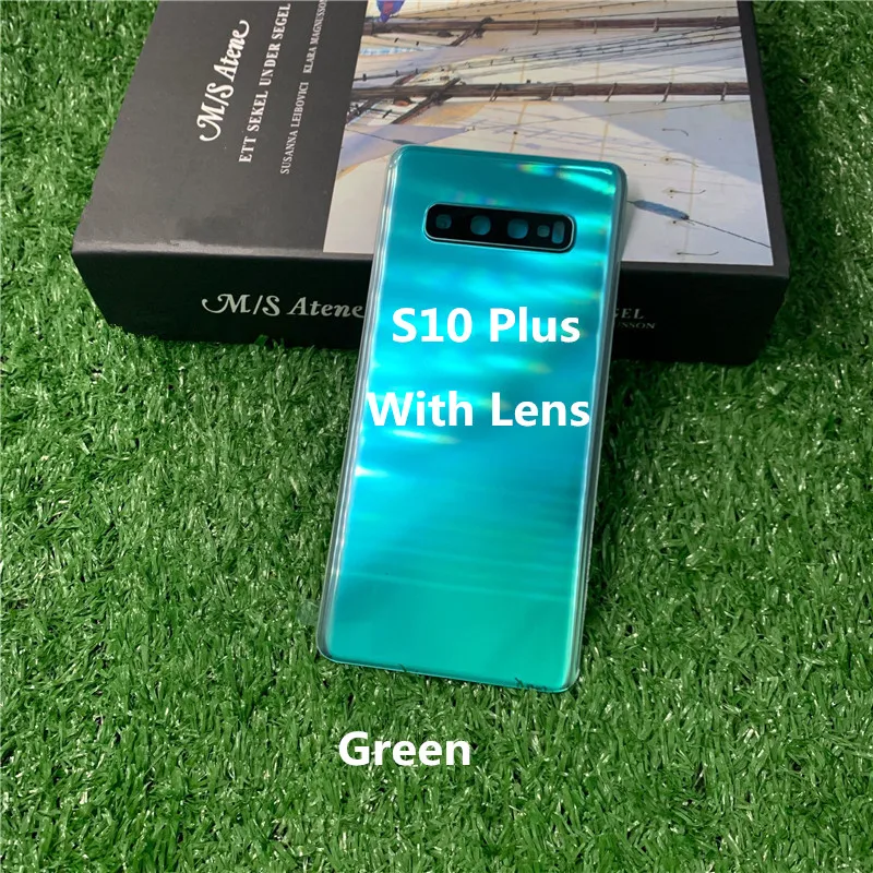 S10+ Housing For Samsung Galaxy S10 Plus G975 6.4" Glass Battery Back Cover Repair Replace Door Rear Case + Camera Lens S2e6bb305476d4c93bea82de7c8a7a72cP