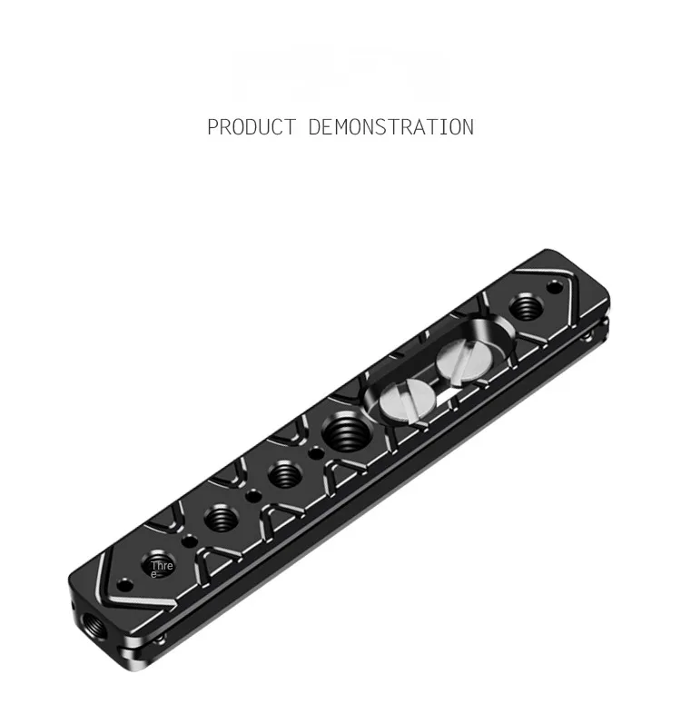 120mm Cheese Bar Plate 1/4" 3/8" ARRI Position Holes for Camera Cage Rig Quick R