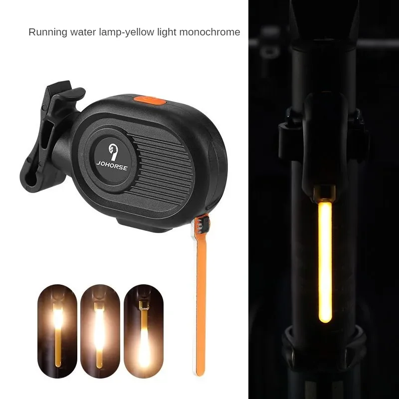 

Bicycle Running Water Taillight Cycling Outdoor Highlight USB Charging Mountain Bike LED Warning Light Bicycle Lamp Accessories