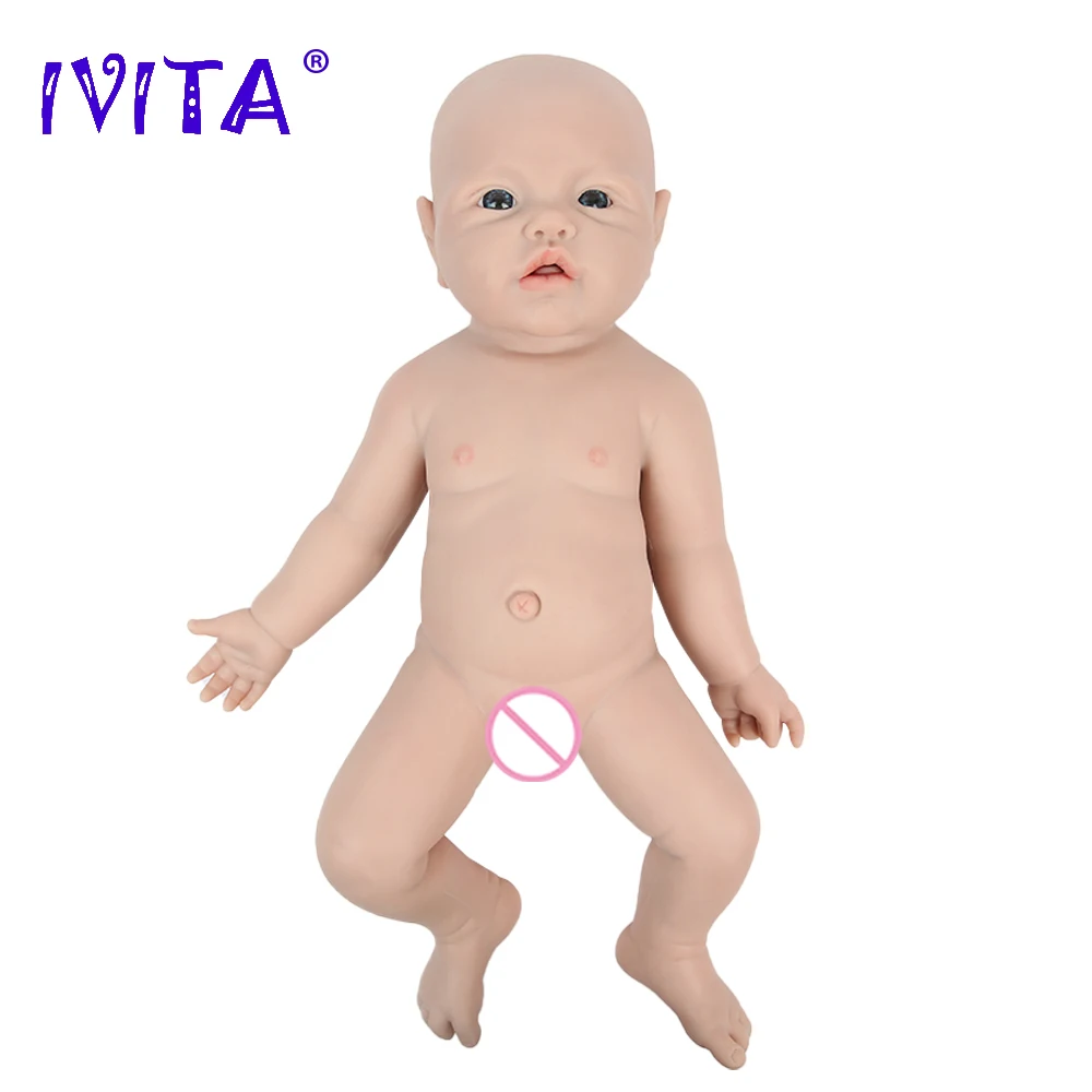 IVITA WG1526 43cm 2.69kg 100% Full Body Silicone Reborn Baby Girl Doll  Realistic Dolls Unpainted DIY Blank Babe Children Toys 2
