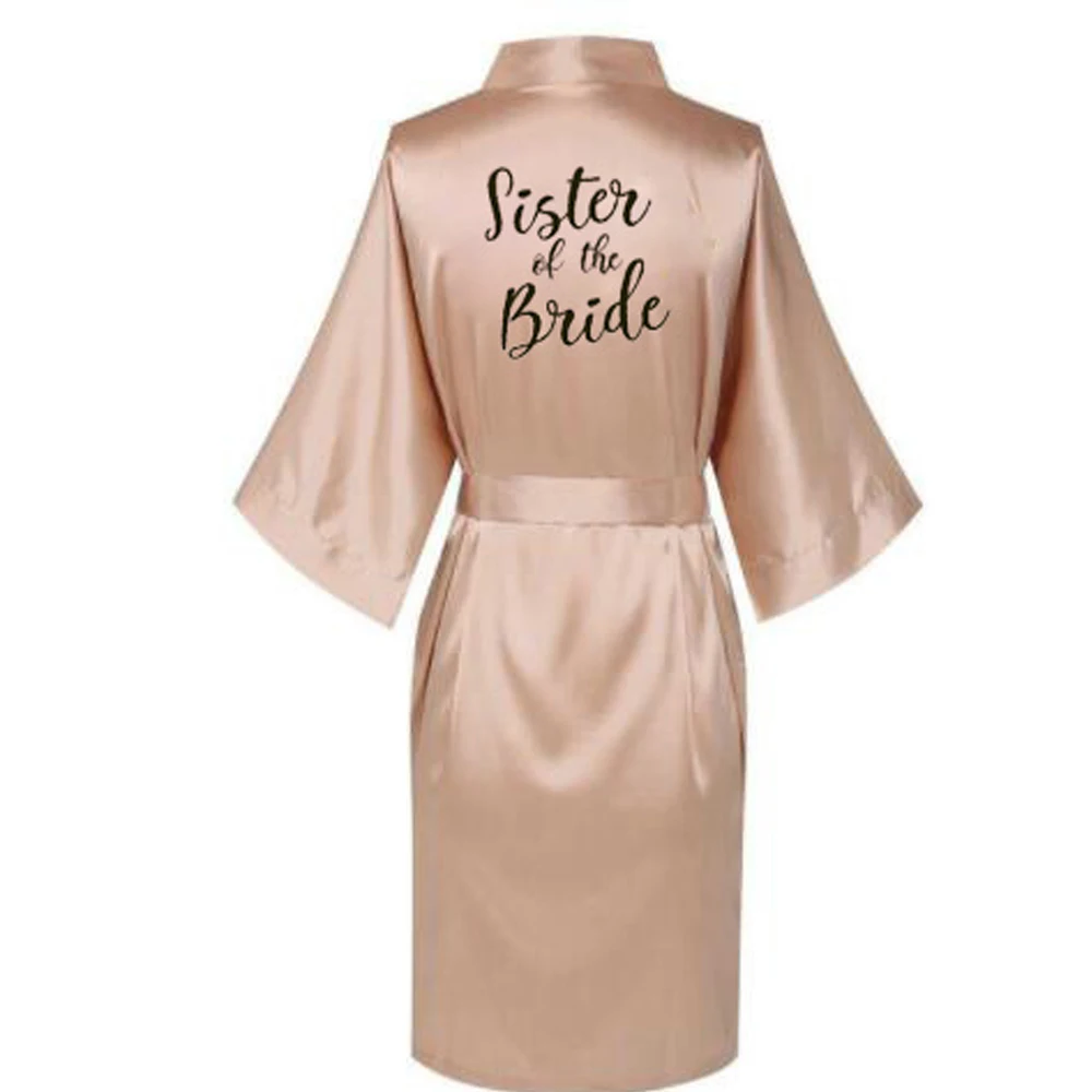 Satin Silk Wedding Robe Bride Dressing Gown Bridesmaid Robes SP002 women sleepwear bride robes silk robe sleepwear pajamas