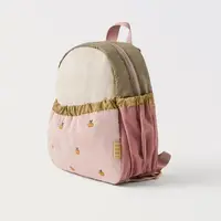 Portable Little Apple Backpack Embroidery Sweet School Bag Lightweight Large Capacity Travel Bag 1