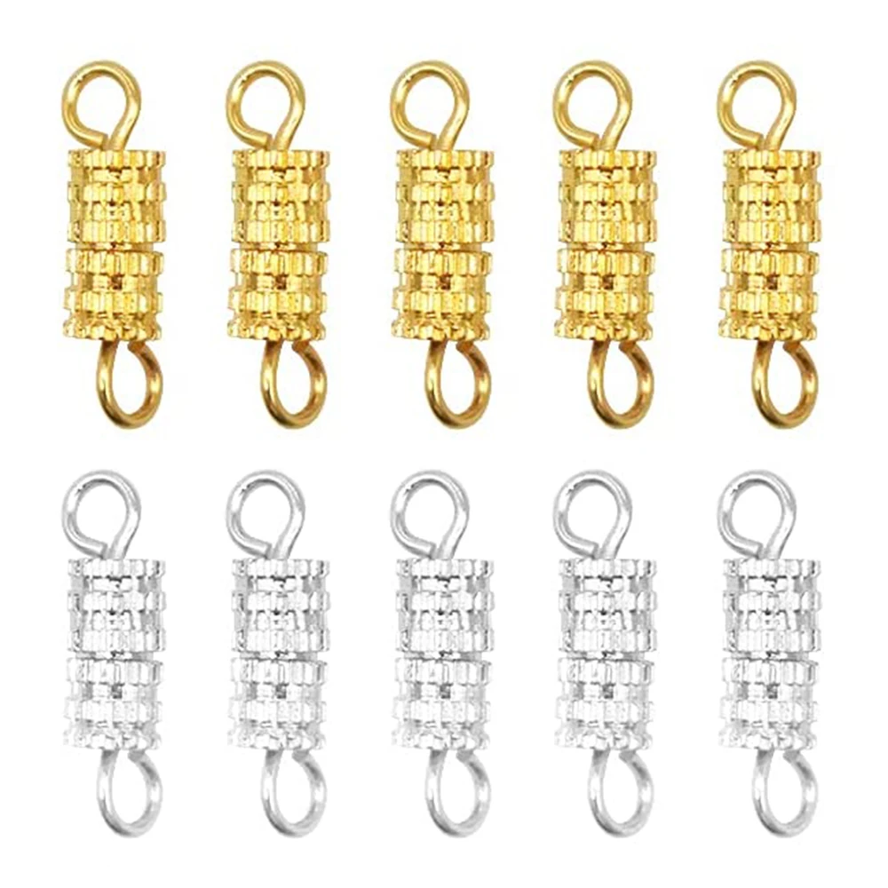 

20pcs/lot Gold Cylinder Fasteners Buckle Closed Screw Clasps for for DIY Jewelry Making Accessories Bracelet Connectors Supplies