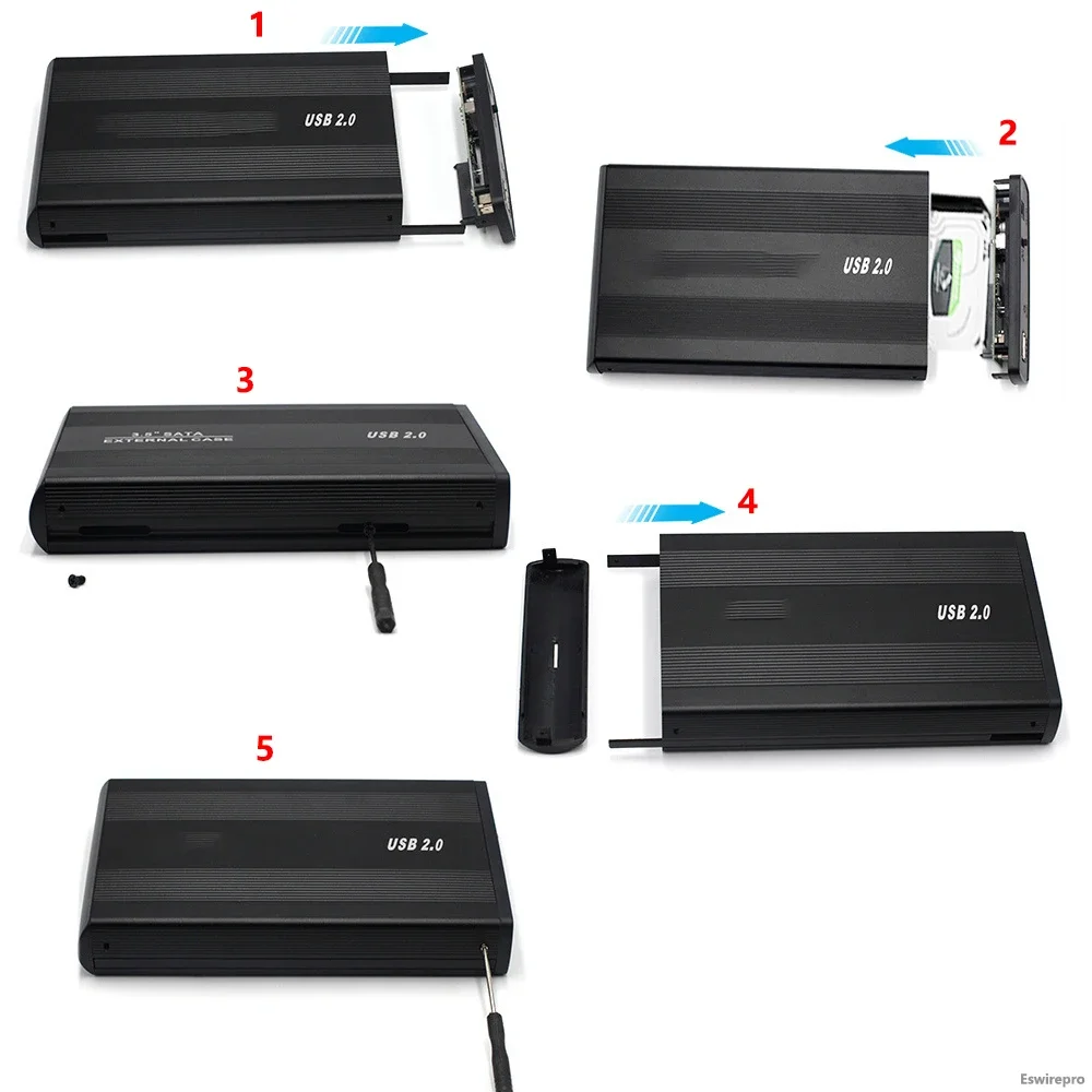 3.5 인치 IDE HD 2.5 인치 HDD USB2.0 하드 드라이브 디스크 2.5 3.5 인치 인클로저 외부 상자 데스크탑 컴퓨터 PC 노트북 전화
