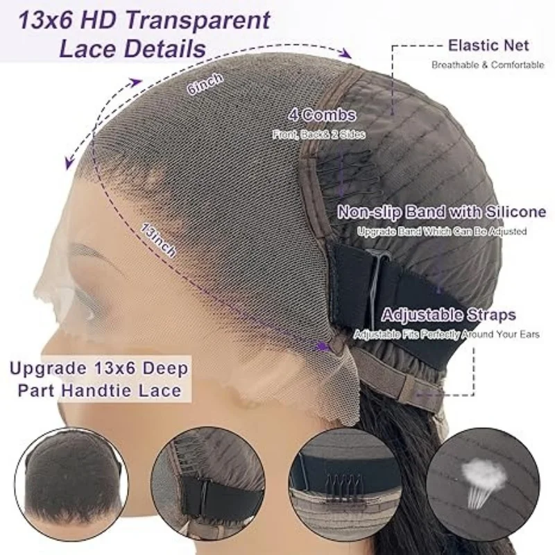 Body Wave Human Hair Wigs 13X6 Hd Lace Frontal Wig 250 Density 40 Inch Lace Front Human Hair Wigs Brazilian Wigs For Black Women