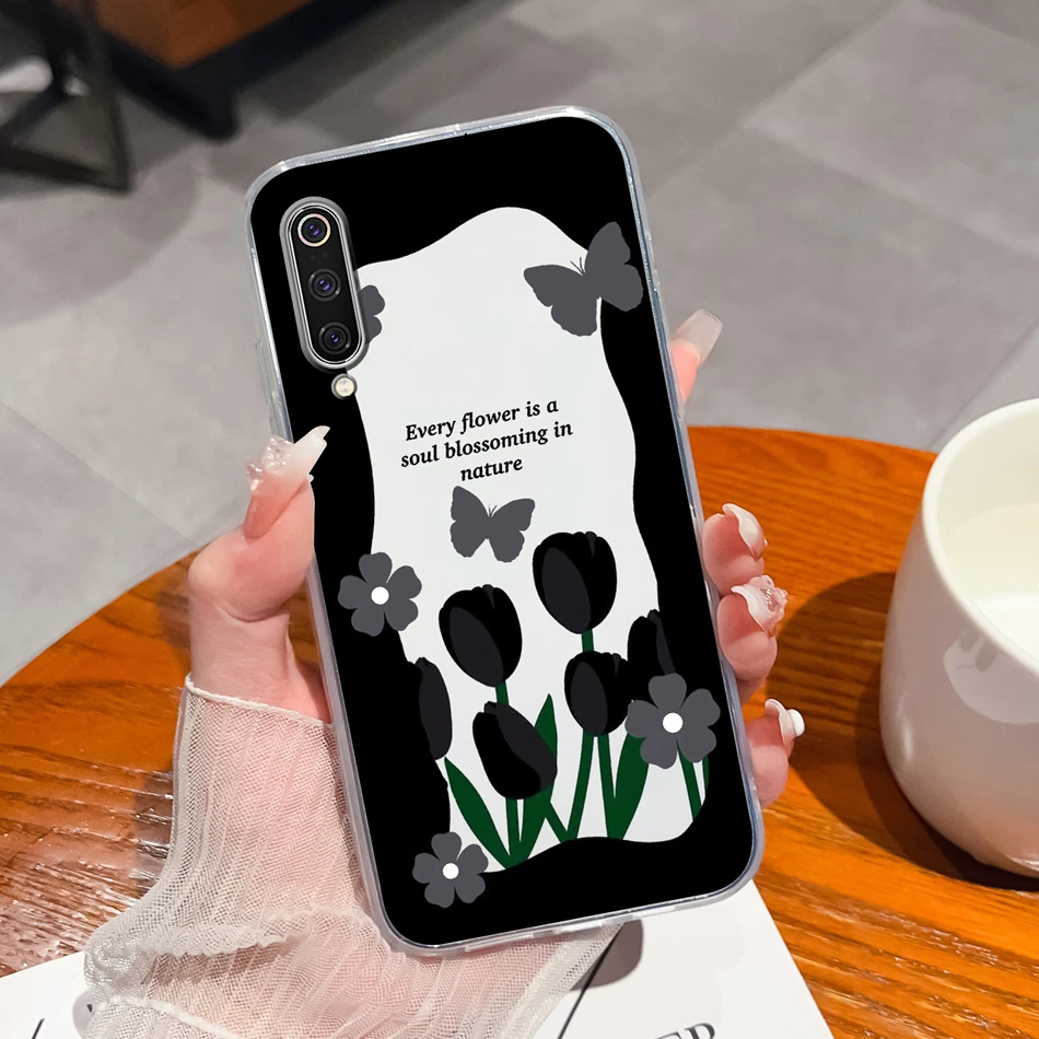 Gradient Color Clear Back Cover Soft Slim Phone Case Housing