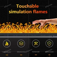 Современный 3D-камин с паровым пламенем и дистанционным управлением создаёт уютную атмосферу. Бесшумный водяной туман увлажняет воздух, а декоративный распыляющий эффект добавляет стильный акцент в интерьер. — изображение 3