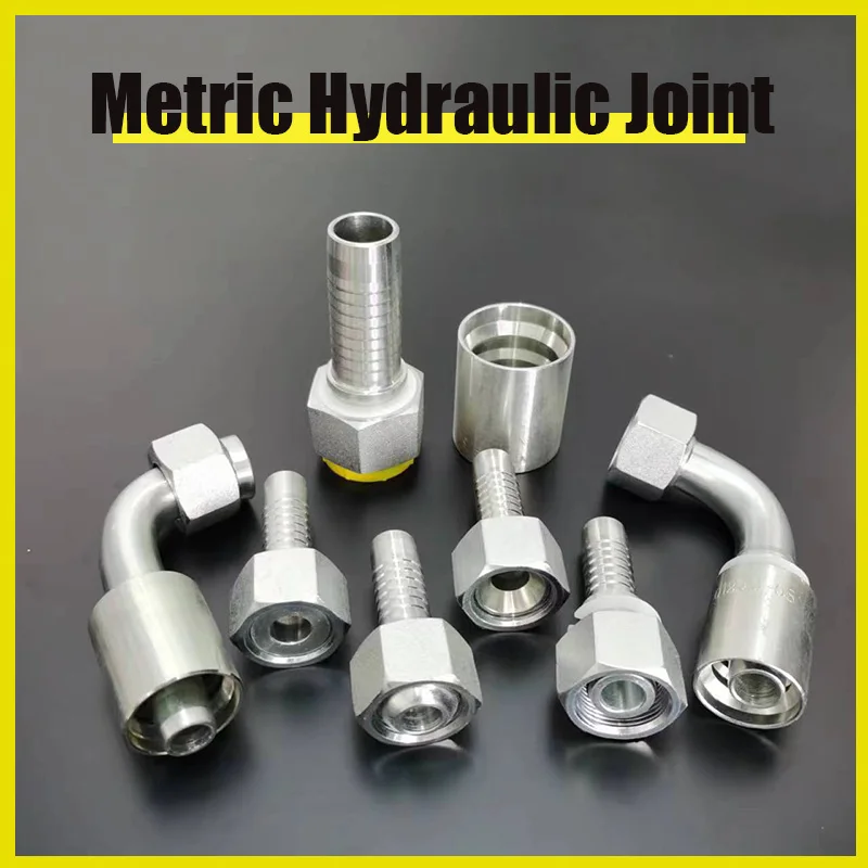 Métrica o Crimping Joint Aço Internal Thread Connector M22-m42 to Pipe 13 Mm32 mm Barbed Tube Fitting Oil Pipe Joint de Alta Pressã