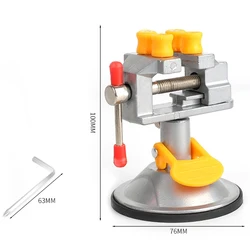 Rotatable Adjustable Jewelry Vise Stand - Mini Drill Press and Engraving Clamp (Silvery)