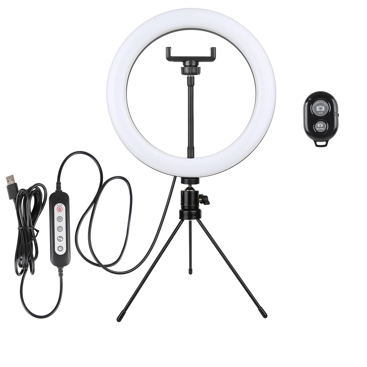 

Photographic Lighting Dimmable 10 Inch Selfie Ring Light LED Fill Light with Tripod Stand for Live Stream Makeup