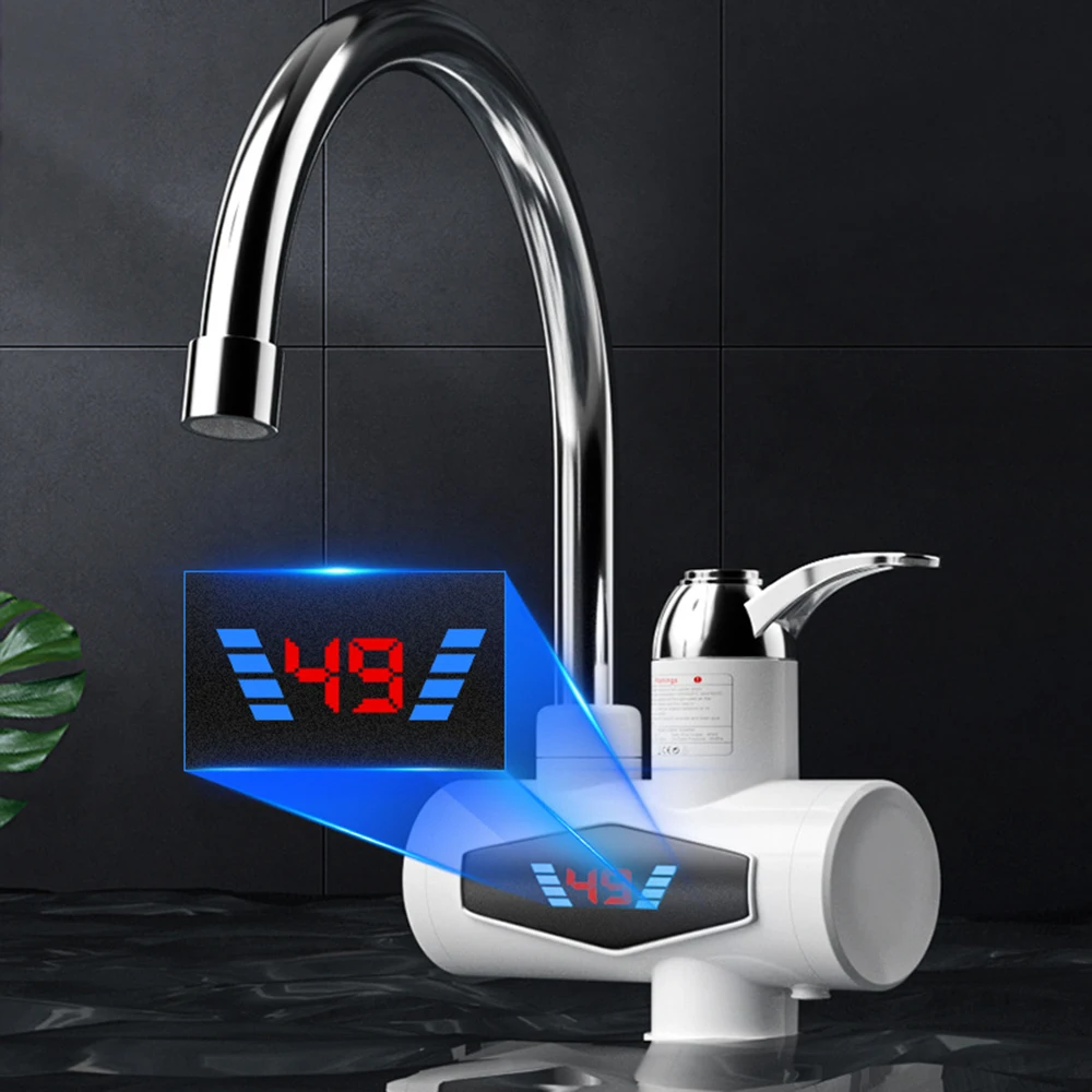 Instant Electric Water Heater Temperature Display Electric Kitchen Faucet  Water Heating Kitchen Hot Water Heater 220V - AliExpress