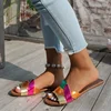Fashionable Color Design Flat Bottom Women's Slippers 2025 Summer New Style Braided Comfortable Casual Slippers for Women 3