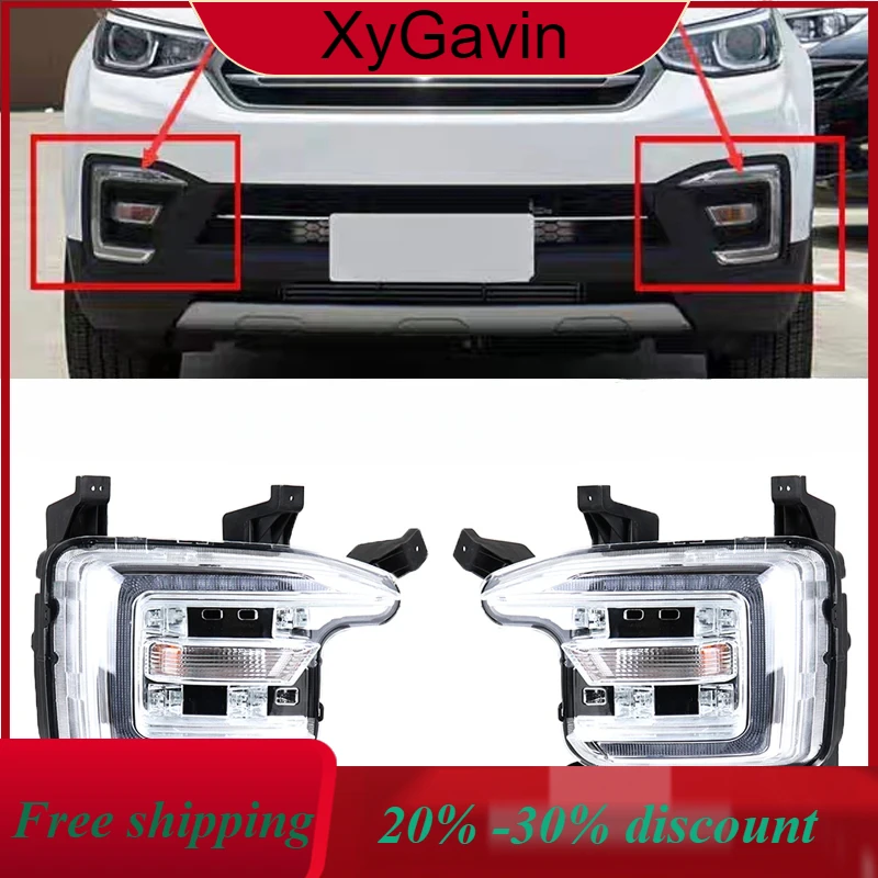 

Left Right Car Front Bumper LED Daytime Running Light DRL Fog Lamp Fog Light Assembly For Changan CS55 2018 2019 Car Accessories