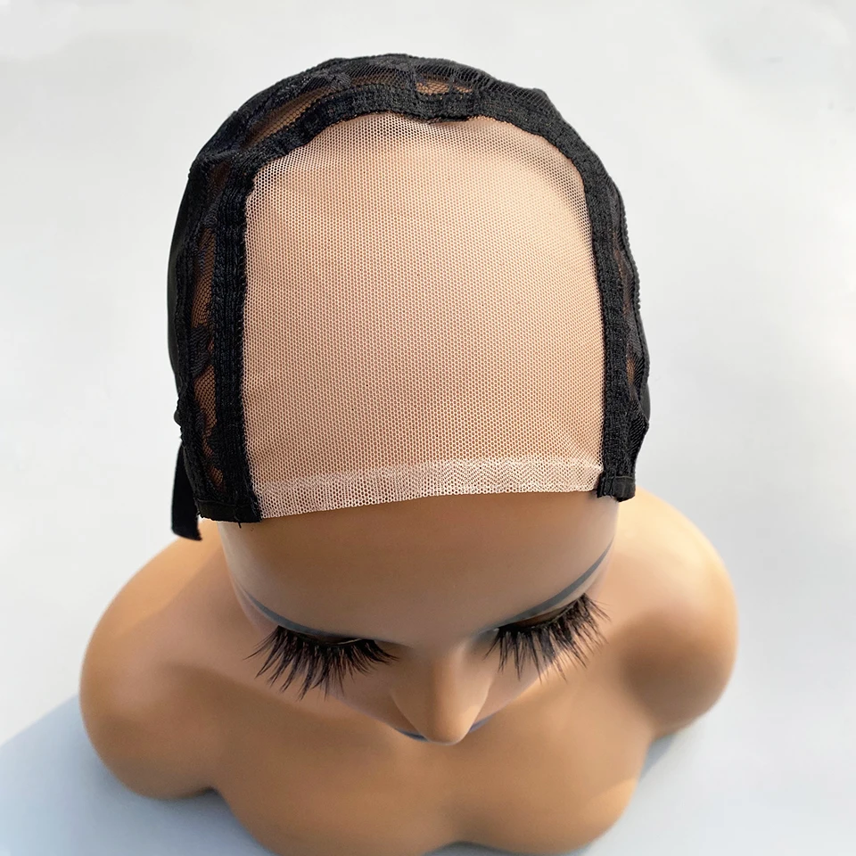 4X4 U-Shaped Lace Wig Cap, Adjustable & Breathable Mesh Wig Cap, Comfortable Fit, Ideal Hairdressing and Weaving Tools