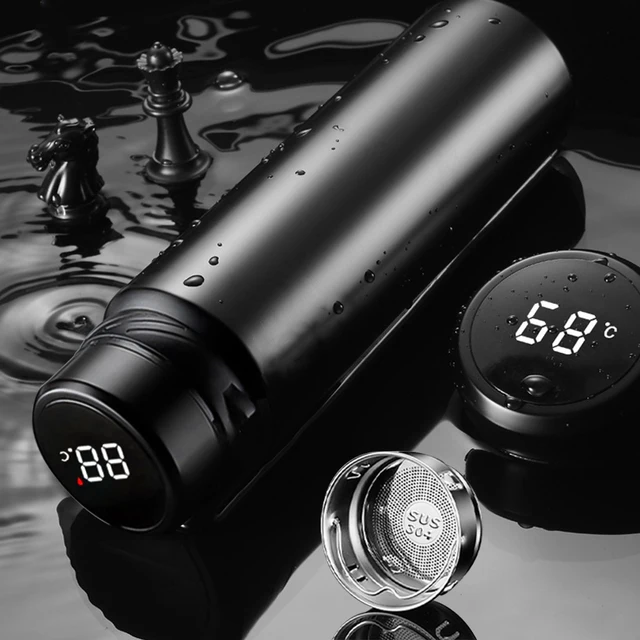 Bouteille d'eau thermique 1L, affichage de la température, bouteille Thermos, gobelet en acier inoxydable, flacons sous vide, Thermos pour eau, thé, verres 1