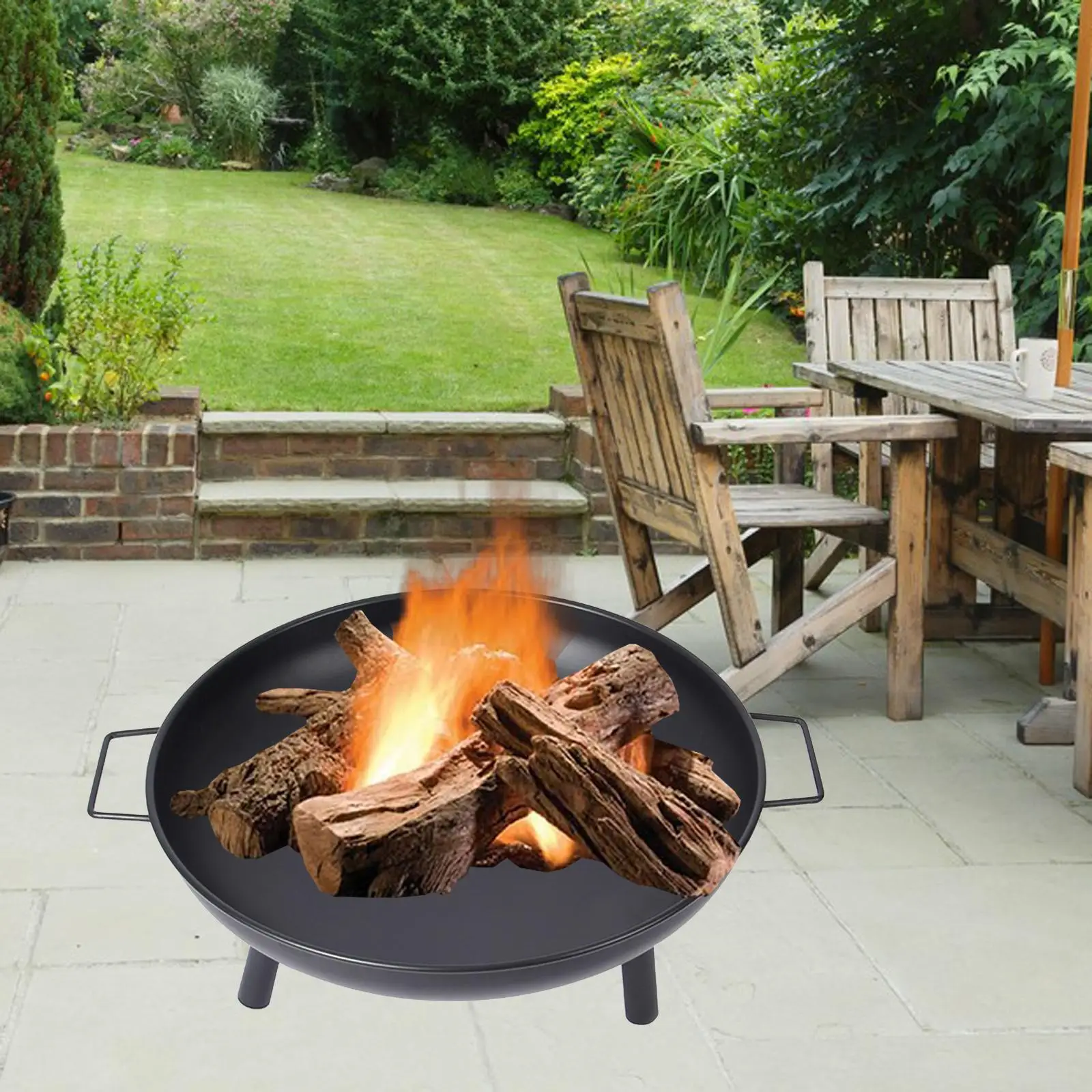Cast Firepit Wood Burning Fireplace for Backyard Terrace Camping