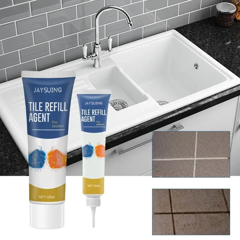 Agente de Recarga de Azulejo Branco Impermeável Moldproof Filling Agents Porcelana de Parede Limpador de Tintas 20ml 120ml