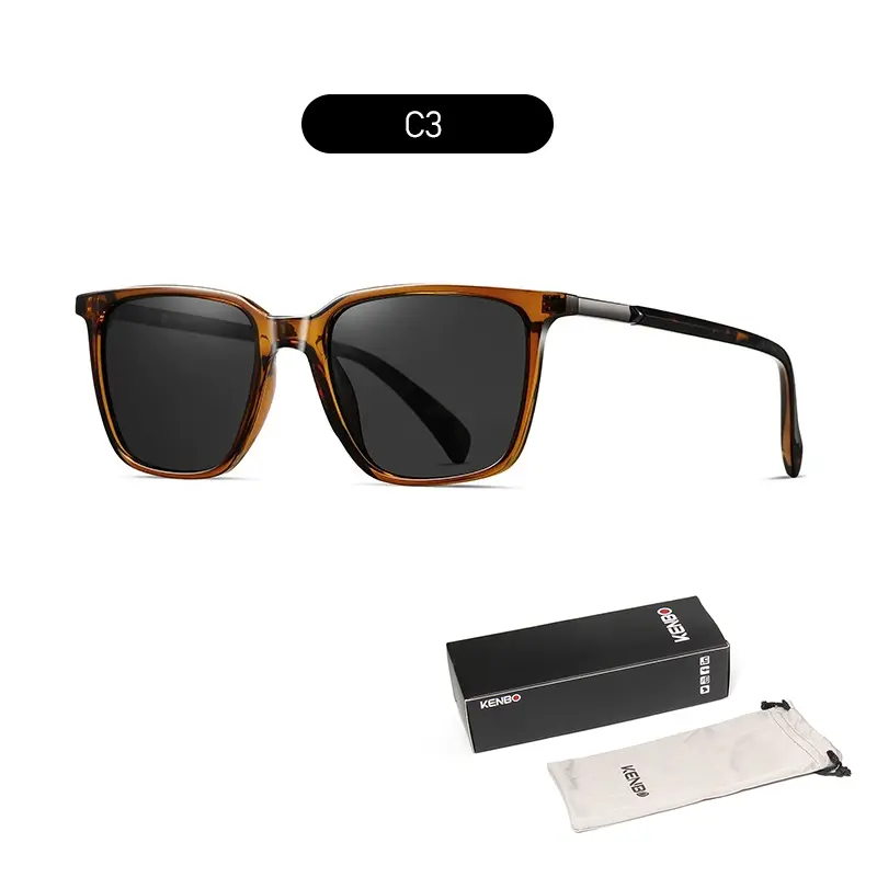 Polarized Sunglasses for Women Man Classic Retro Square UV400 Clear Vision and Glare Reduction for Driving Travel Sightseeing Be - Image 7