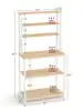 VASAGLE Baker's Rack, Microwave Oven Stand, Kitchen Tall Utility Storage Shelf, 6 Hooks And Metal Frame, Industrial 5