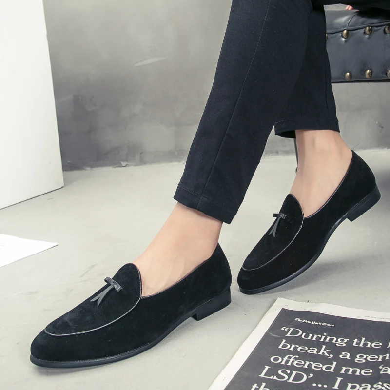 Men's Suede Tassel Loafers Size：38-44 Soft Soled Comfortable Loafers Simple Daily OfficeVersatile Casual Formal Slip on Shoes