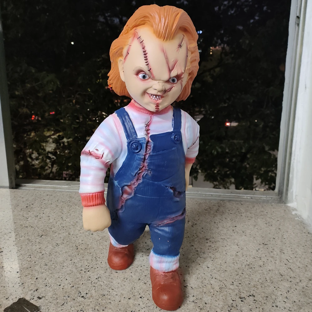 

Chucky Doll New 1/1 simulation statue Scary character children's game original Ghost Doll Halloween Gift Tiffany decorations