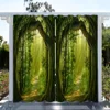 1 pc Outdoor Waterproof And Oil-proofCurtains, Modern Sunshade CurtainStall Road Waterfall Scenery Print Curtain For Living Room 4
