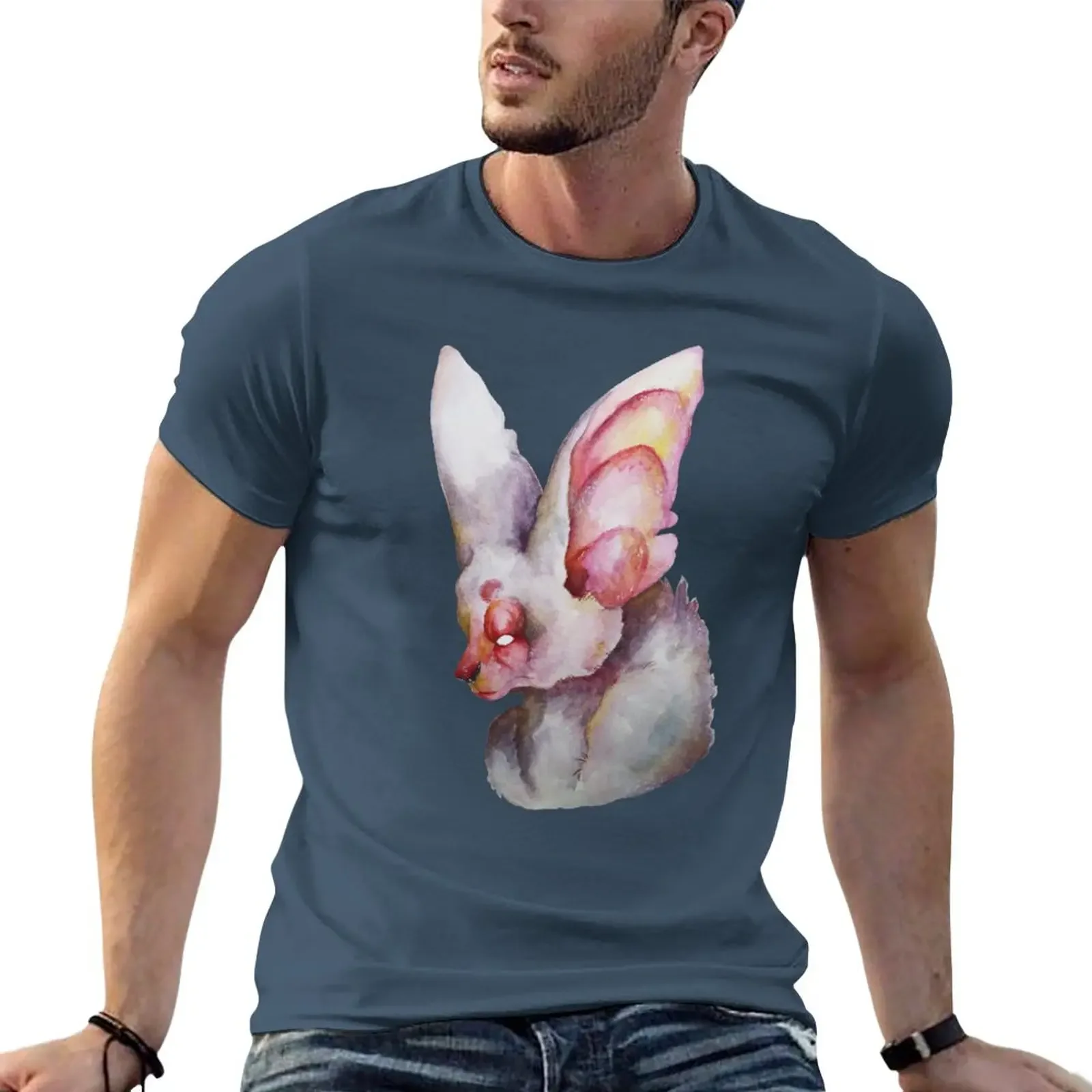 

Watercolor Bat T-Shirt boys animal print korean fashion mens funny t shirts