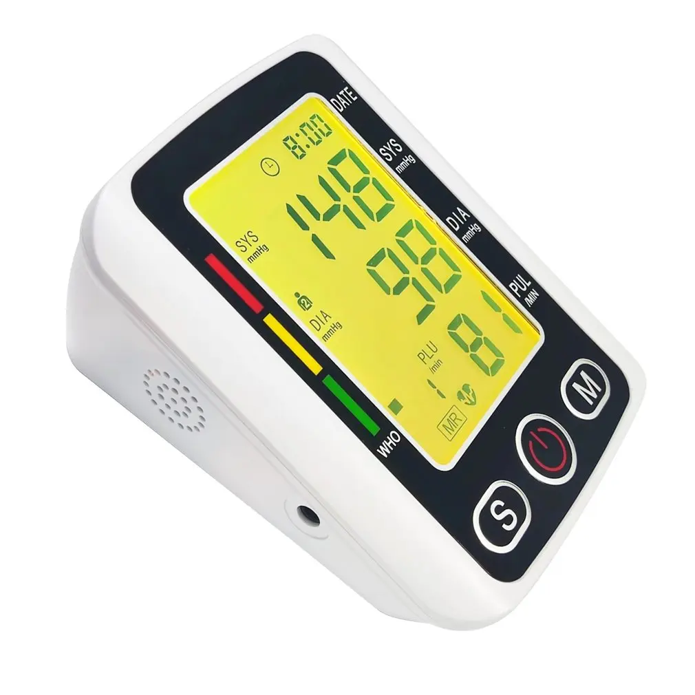 Health Care Digital LCD arm tensiometers Blood Pressure Monitor Heart rate Meter Large Cuff Sphygmomanometer Portable Tonometer