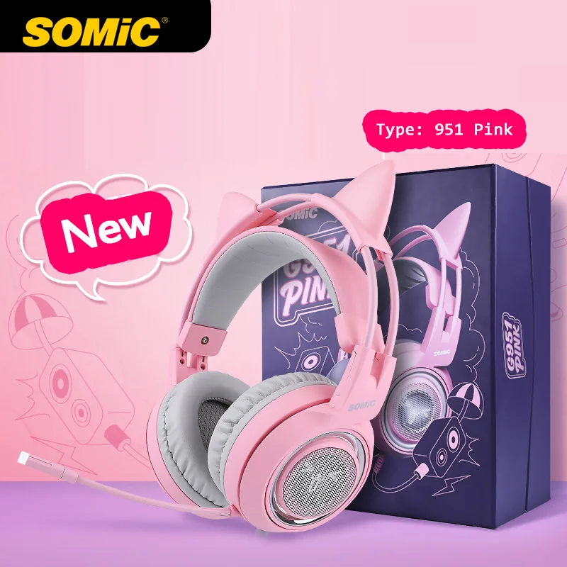 Somic G951 Laptop Cellphones tablet Headphone amplifier Earphone Headphone with 3D microphone Sound Vibration earphone speake