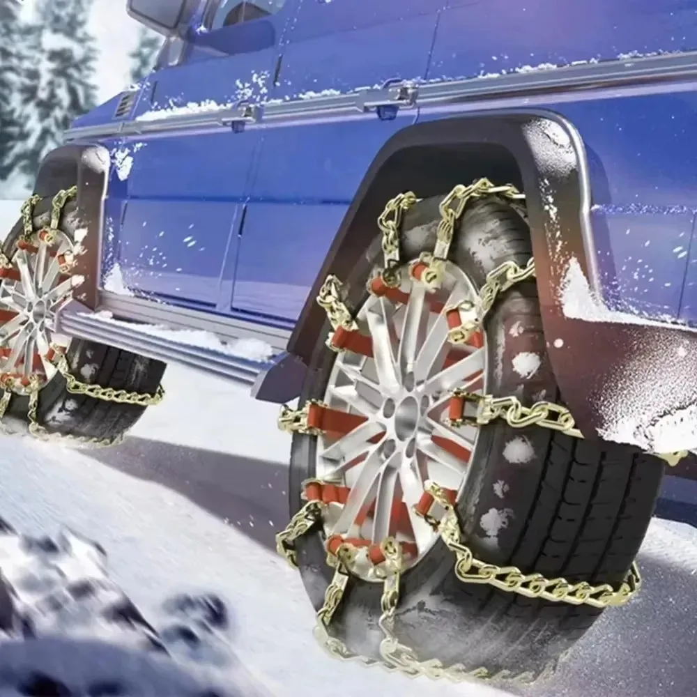 Car Winter Snow Chain Anti-slip Adjustable Outdoor Universal Iron Chain Thickened Easy Instal MultiFunctional Manganese Chains tire chains