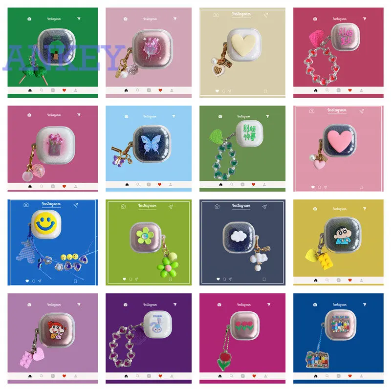 Custodia Per Samsung Galaxy Buds2 Pro / Buds2 / Buds Pro / Buds Live Cartoon Cover Morbida Trasparente Per Cuffie Bluetooth Cute