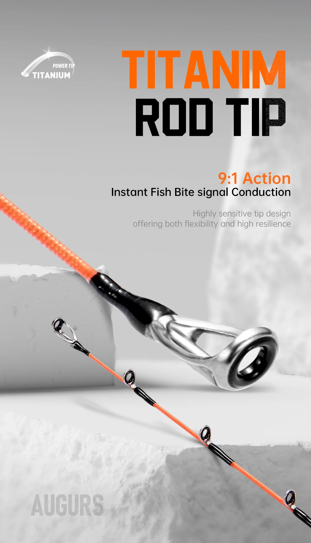 SOLOKING AUGURS Meeresangelrute für Oktopus, Tintenfisch, Angelrute, Tianspitze, Fuji-Führungsring, Tintenfisch, leichte Angelrute – Detail 4