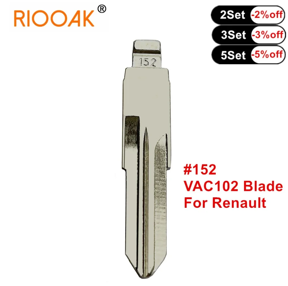 20pcs KD VVDI Uncut Flip Blank VAC102 #152 Remote Key Blade For Renault Megan Dacia Clio Duster Replacement Part