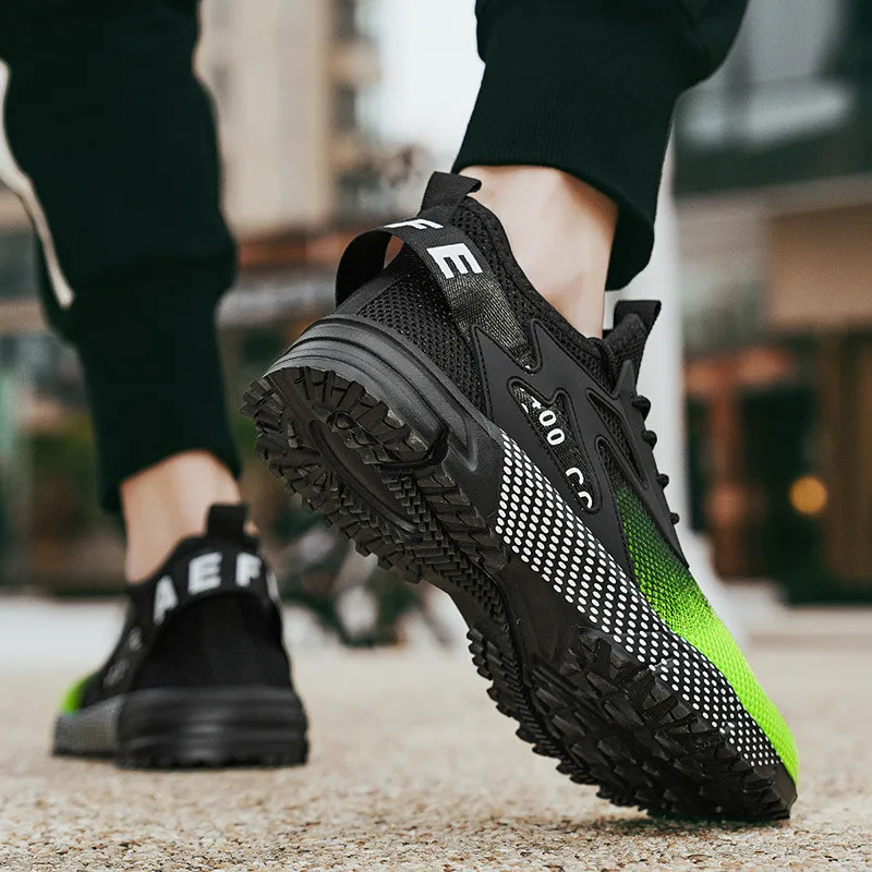 Fashion Mesh Green Athletic Shoes Men Light Professional Men's Running Sneakers Non-slip Breathable Mens Sport Shoes Size 40-47
