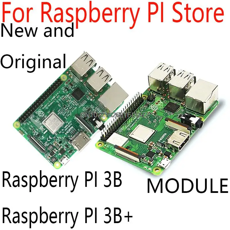 Оригинальная фотовспышка/3B + Plus BCM2837 1,2G ,Raspberry Pi 3 B + с поддержкой 2,4G и Bluetooth 4,2 и PoE