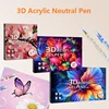 24/36/48 Colors 3D Acrylic Gel Pens , 1.0mm Quick Dry Hand Journal Pen Can Stack Color Marker canetas back to School Stationery 1