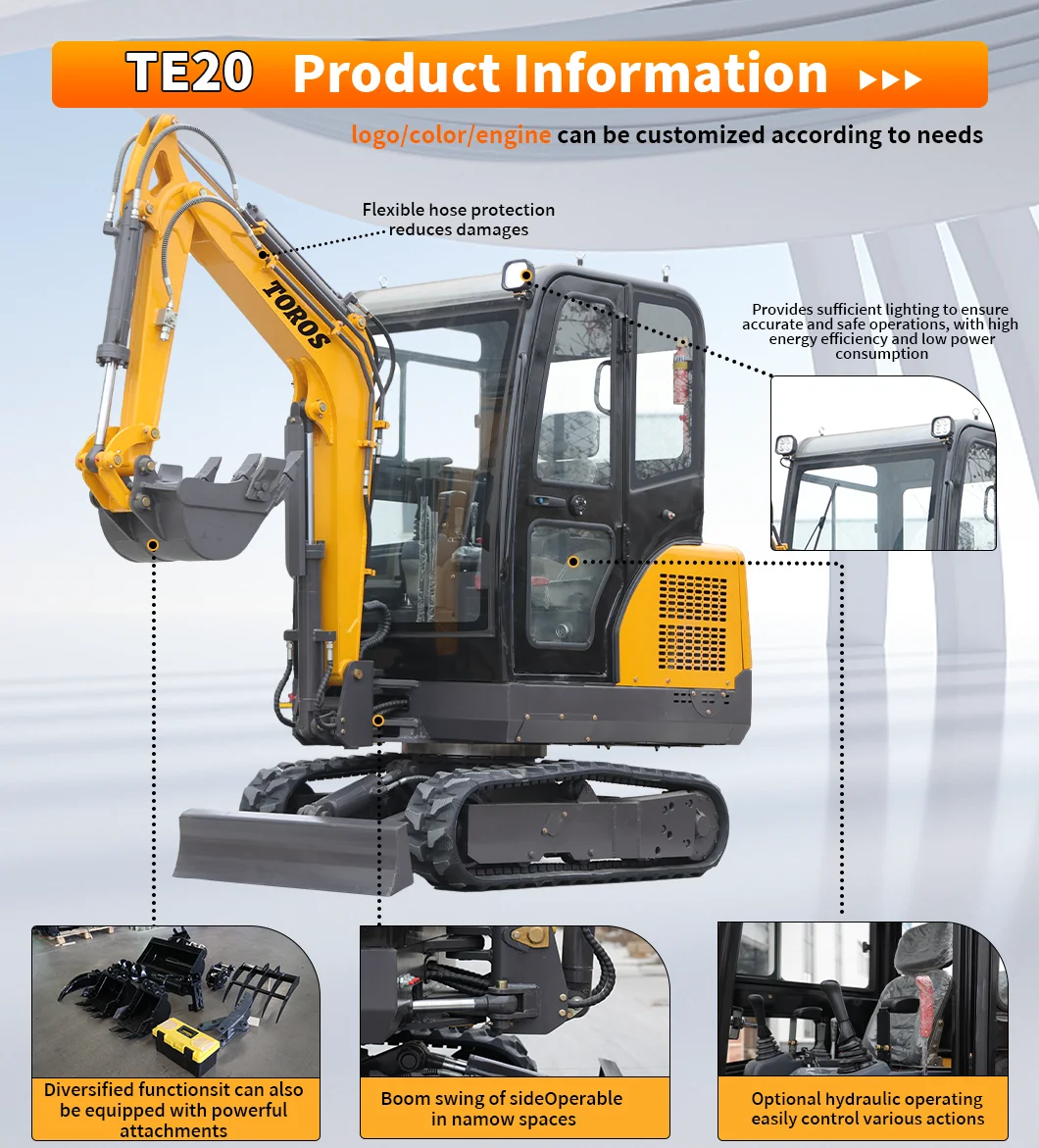 Günstiger Preis: Kundenspezifischer Mikro-Raupenbagger im Angebot – Kleiner 2,5-Tonnen-Kompakt-Hydraulikbagger – Detail 3