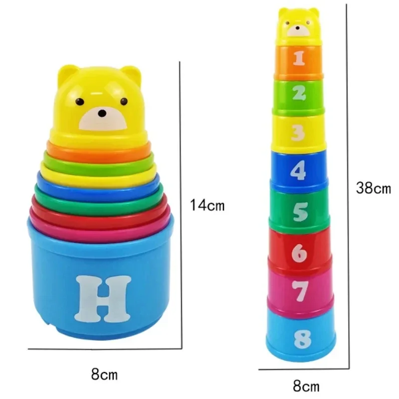Kid Brain Response Battle Fold Cup Hand Speed Competition Fold Cup Child Stack Game Early Education Puzzle Train Board Games Toy 4