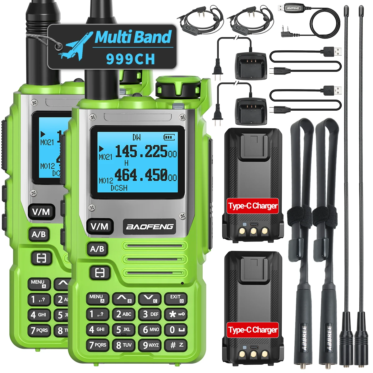 JUCJET UV-5RH Multi-Band Long Range Radios (Upgrade Of UV-5R,2 Piece